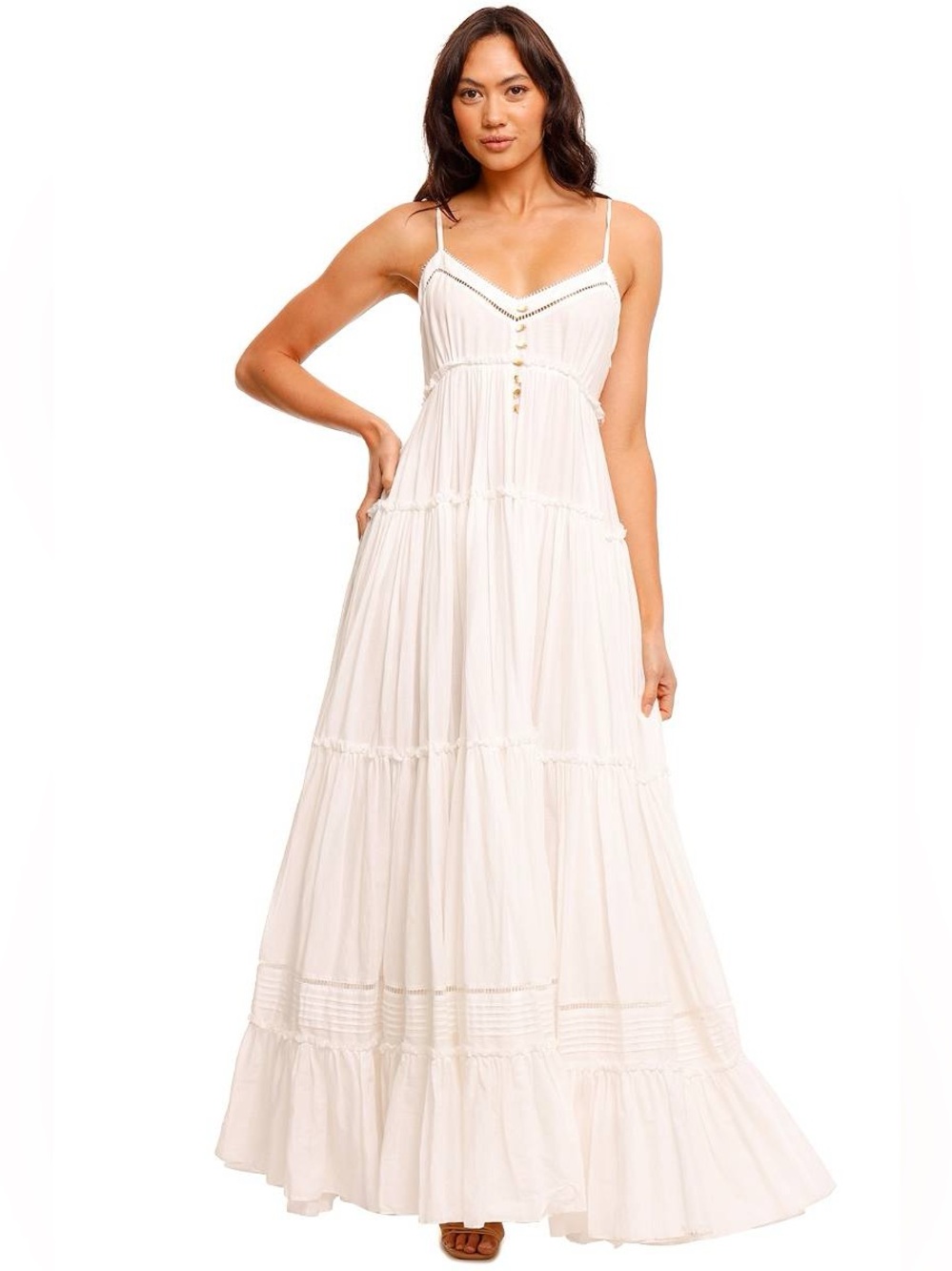 NWT Aje White Stretch Maxi Dress
